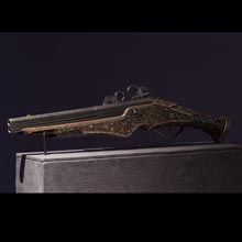 Pistolet dwulufowy z zamkami kołowymi, lufy sygnowane „Hans Menzer”, łoże sygnowane<br />„H D H”